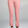 Front view of Cotton Twill Long Pants with Belt