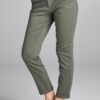 Grey colour cotton Twill Long Pants With Belt