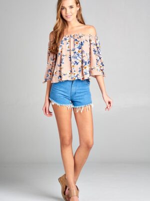 The Off the Shoulder Floral Top