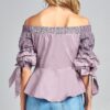 Back side of Crochet Off The Shoulder Blouse