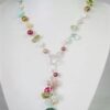 MultiColor Crystal Freshwater Pearls With Round Jade Drop