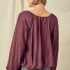 Small, Balloon Sleeve Top front view, back