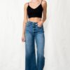 The Wide Leg Tailored Hem Jeans