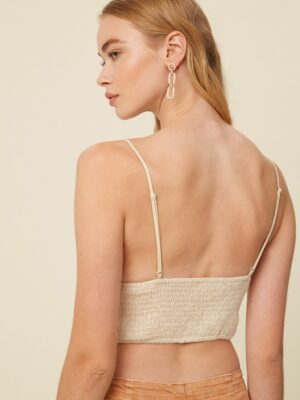 Small back view of Embroidery Ruffle Bralette