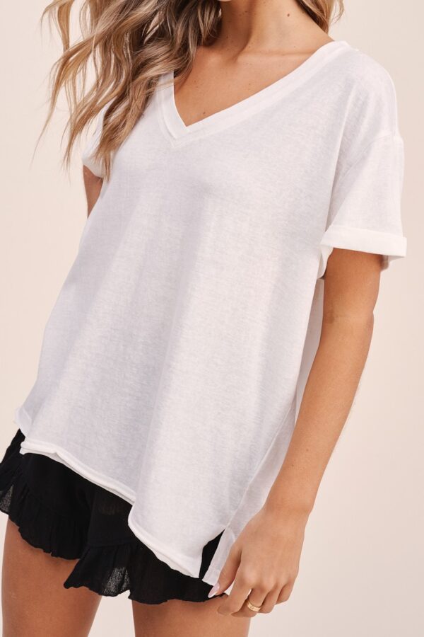 White Small view of the V Neck Blouse