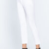 Small, Cotton Pant Faux Belt, off white