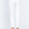 Small, Cotton Pant Faux Belt, off white, back