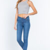 Light grey, small view of Halter Neck Crop Top