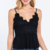 Small view of black Crochet Lace Cami Top