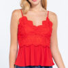 Crochet Lace Cami Top, red, small view