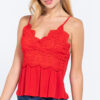 A Crochet Lace Cami Top, red, small view