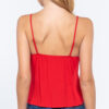 A Crochet Lace Cami Top, red, small back view