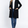 Long Sleeve Suede Jacket, black, small view