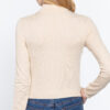 Back, Long Sleeve Mock Neck Cut Out Sweater, small