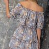 Back view Off the shoulder floral dress